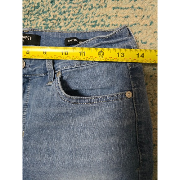 Nine West Chrystie Capri Women's Blue Denim Jeans Size 6 Cuffed Crop Casual (C) - Picture 5 of 6